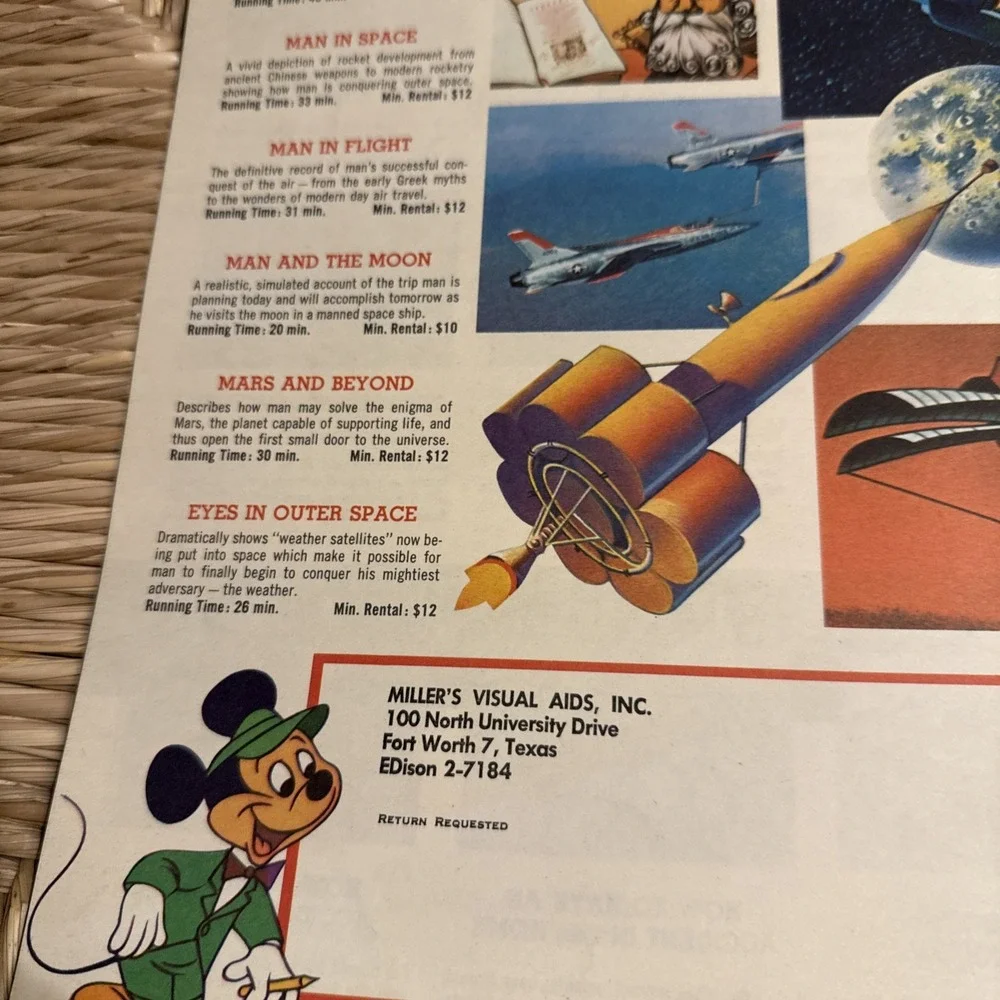 Vintage 1963-64 Walt Disney 16mm Films Catalog Mickey Mouse Reference Film Book